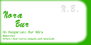 nora bur business card